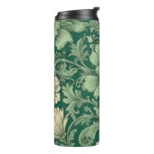 Sage Green Vintag Floral Muster Thermosbecher (Nach links gedreht)