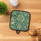 Sage Green Vintag Floral Muster Topflappen (Oben Unten)