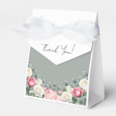 Sage Green Vintag Garden Rose Brautparty Geschenkschachtel (Vorderseite)