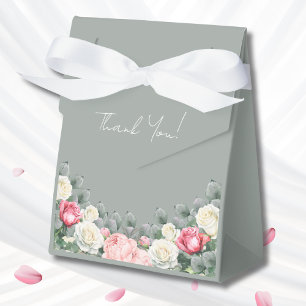 Sage Green Vintag Garden Rose Brautparty Geschenkschachtel