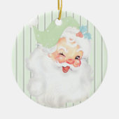 Sage Green Vintag Winking Weihnachtsbaum Keramik Ornament (Vorne)