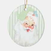Sage Green Vintag Winking Weihnachtsbaum Keramik Ornament (Links)
