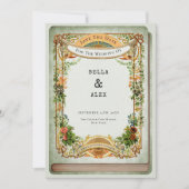 Sage Green Vintage Bibliothek Save The Date (Vorderseite)