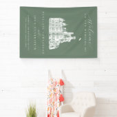 Sage Green Vintage Castle Destination Wedding Banner (InSitu)