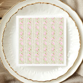 Sage Green Vintage Floral Serviette