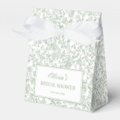 Sage Green Vintage French Floral Bridal Shower Geschenkschachtel (Vorderseite)