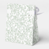 Sage Green Vintage French Floral Bridal Shower Geschenkschachtel (Rückseite)
