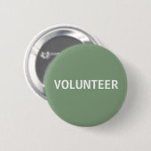 Sage Green Volunteer Button (Vorne & Hinten)