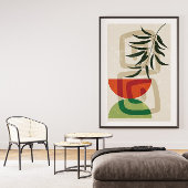 Sage Green Wall Art, Boho Landschaft Kunst Leinwanddruck