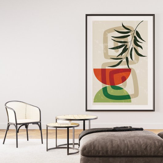 Sage Green Wall Art, Boho Landschaft Kunst Leinwanddruck