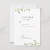 Sage Green Wappen Monogram Modern Greenerity Weddi RSVP Karte (Vorderseite)