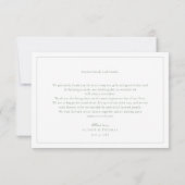 Sage Green Wappen Monogram Wedding Dankeschön Card Dankeskarte (Rückseite)