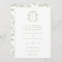 Sage Green Wappen Monogram Wedding