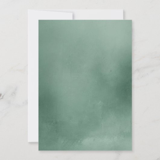 Sage Green Watercolor Arch Foto Abschluss Ankündigung (Rückseite)