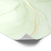 Sage Green Watercolor Botanischer Minimalistisch B Poster (Ecke)