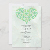 Sage Green Watercolor Brautparty Einladung (Vorderseite)