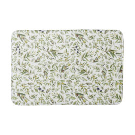 Sage Green Watercolor French Country Chic Olives Badematte