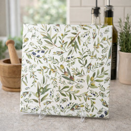 Sage Green Watercolor French Country Chic Olives Fliese