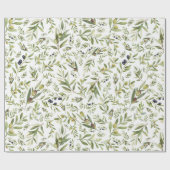 Sage Green Watercolor French Country Chic Olives Geschenkpapier (Flach)