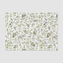 Sage Green Watercolor French Country Chic Olives