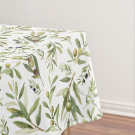 Sage Green Watercolor French Country Chic Olives Tischdecke