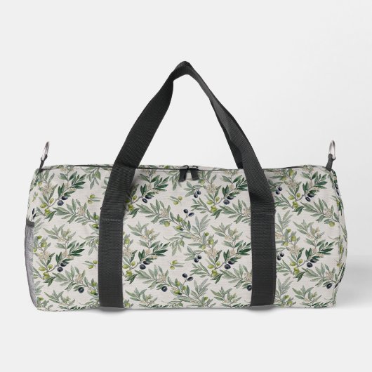 Sage Green Watercolor French Country Olive Duffle Bag (Rückseite)