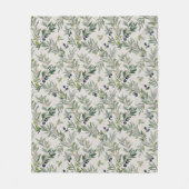 Sage Green Watercolor French Country Olive Fleecedecke (Vorderseite)