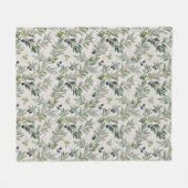 Sage Green Watercolor French Country Olive Fleecedecke (Vorderseite (Horizontal))