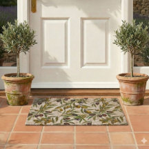 Sage Green Watercolor French Country Olive Pattern