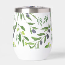 Sage Green Watercolor French Country Olive Pattern