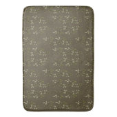 Sage Green Watercolor French Country Olive Pattern Badematte (Vorderseite Vertikal)