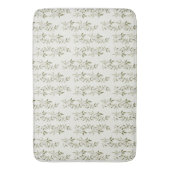 Sage Green Watercolor French Country Olive Pattern Badematte (Vorderseite Vertikal)