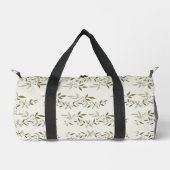 Sage Green Watercolor French Country Olive Pattern Duffle Bag (Vorderseite)