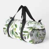 Sage Green Watercolor French Country Olive Pattern Duffle Bag (Rechte Ecke)