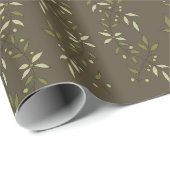 Sage Green Watercolor French Country Olive Pattern Geschenkpapier (Rolleneckpunkt)