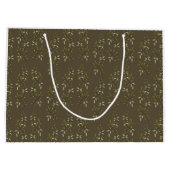 Sage Green Watercolor French Country Olive Pattern Große Geschenktüte (Rückseite)