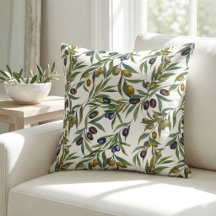 Sage Green Watercolor French Country Olive Pattern