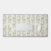 Sage Green Watercolor French Country Olive Pattern Schreibtischunterlage (Tastatur & Maus)
