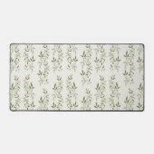 Sage Green Watercolor French Country Olive Pattern Schreibtischunterlage (Vorderseite)