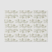 Sage Green Watercolor French Country Olive Pattern Seidenpapier (Vorderseite)