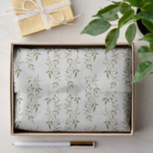 Sage Green Watercolor French Country Olive Pattern