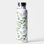 Sage Green Watercolor French Country Olive Pattern Trinkflasche (Rechts)