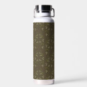 Sage Green Watercolor French Country Olive Pattern Trinkflasche (Rückseite)