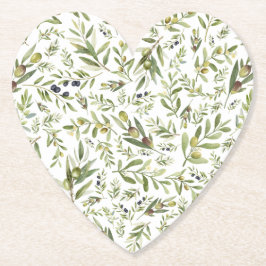 Sage Green Watercolor French Country Olive Pattern Untersetzer