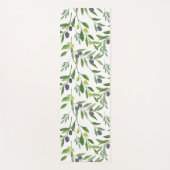 Sage Green Watercolor French Country Olive Pattern Yogamatte (Vorderseite)