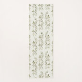 Sage Green Watercolor French Country Olive Pattern Yogamatte (Vorderseite)