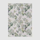 Sage Green Watercolor French Country Olive Seidenpapier (Vorderseite)