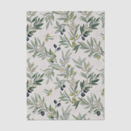Sage Green Watercolor French Country Olive Seidenpapier