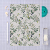 Sage Green Watercolor French Country Olive Seidenpapier (Handwerk)