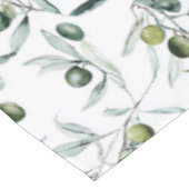 Sage Green Watercolor French Country Olive  Tischdecke (Schrägansicht)